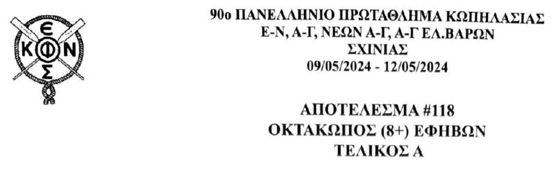 Χάλκινο Μετάλλιο στο Πανελλήνιο Πρωτάθλημα Κωπηλασίας!